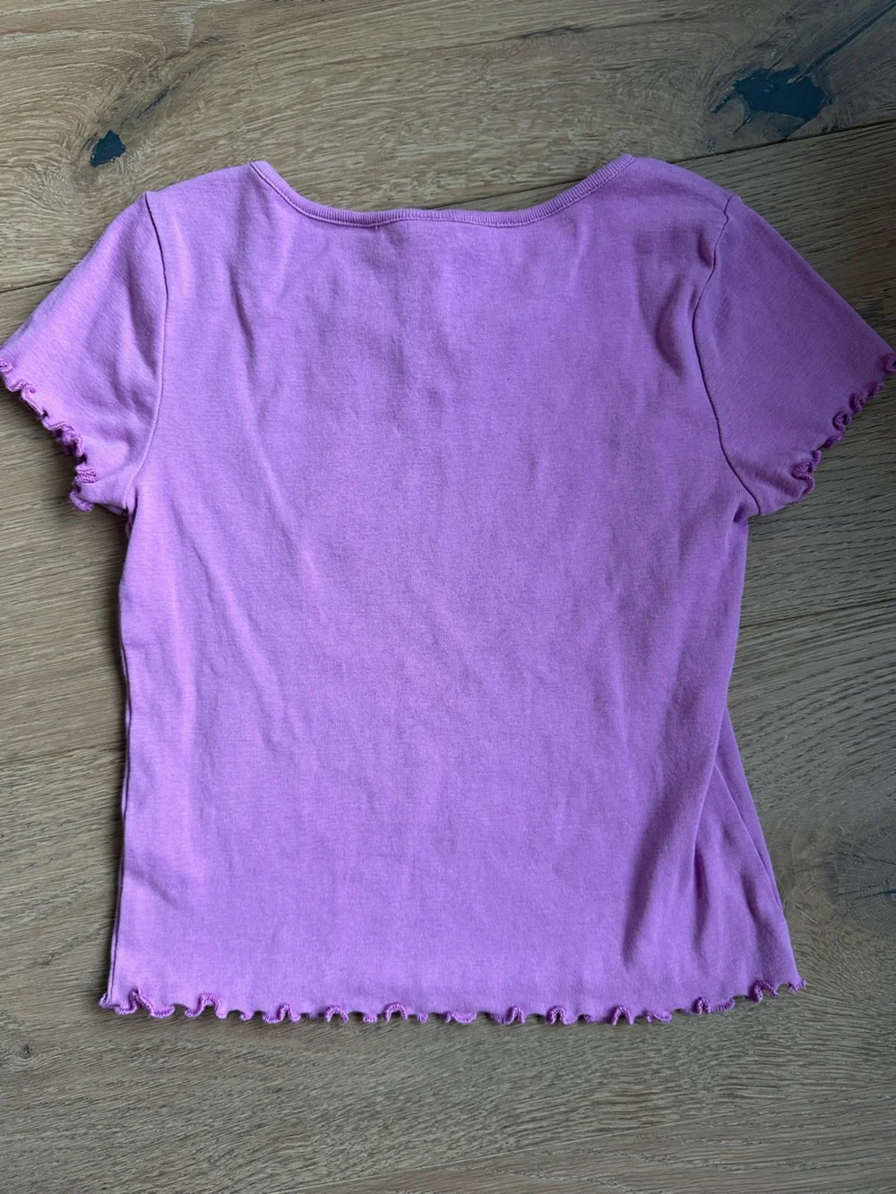 Old Navy Lettuce-Edge Short Sleeve Tee Girls' Purple S